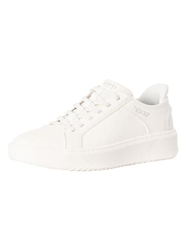 Image of Skechers Men's Court Break Double Vented Slip-ins Trainers, White, 7 UK