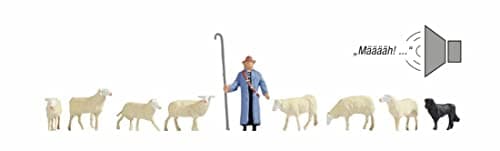 Image of Noch Sheep flock with sound scene, lifelike sounds for the track gauge H0 to decorate your model landscape