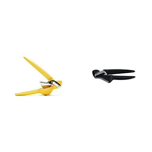 Image of Chef'n PalmZester Palm-Sized Lemon Zester, Handheld Citrus Grater, Green, 9 x 7.5 x 4 cm & Chef'n FreshForce Garlic Press, Handheld Manual Garlic Crusher, 19 x 3 x 5.5 cm