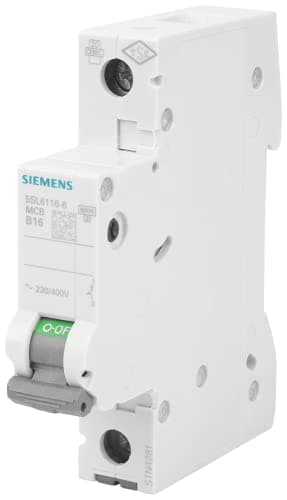 Image of Siemens Circuit Breaker 6kA 1-Pin Type B 16A