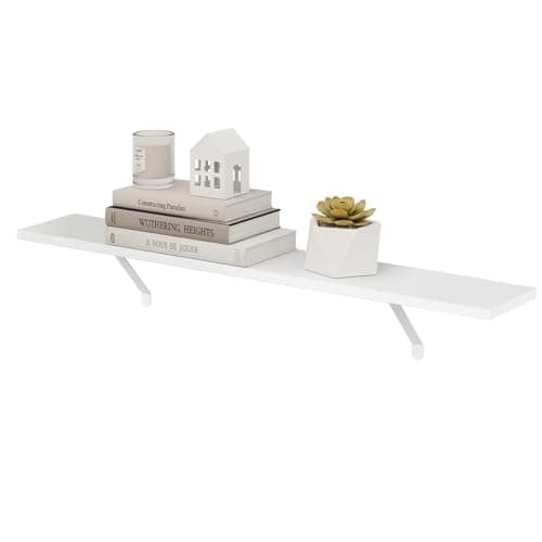 Image of YORKING White Radiator Shelf 90CM, No Wall Drilling Needed Floating Radiator Shelf, Multipurpose Shelf over Radiator with Thermal Reflective Foil for Increased Warmth Efficiency