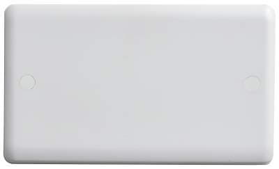 Image of DETA VC1201 2 Gang Blank Plate/VIMARK Curve - White