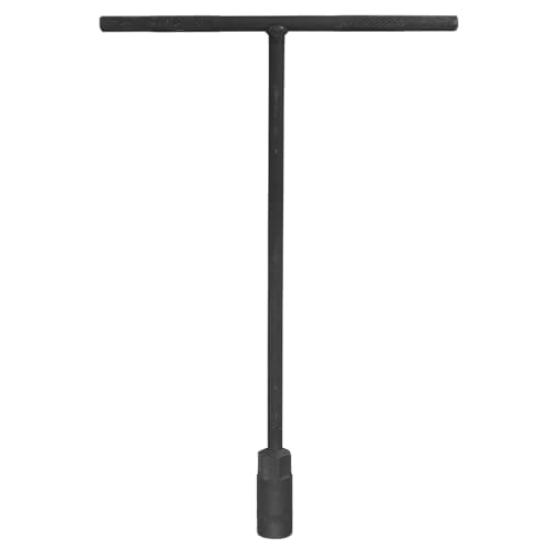 Image of sourcing map T-Handle Wrench Socket 14mm Metric High Carbon Steel 6-Point Spanner Socket with Long Reach for Motorcycle Bicycle Car Repair, Gray-Black