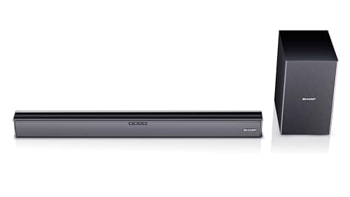 Image of Sharp Soundbar for TV HT-SBW182 2.1 Soundbar with Wireless Subwoofer – Bluetooth, HDMI ARC/CEC, Optical, Aux – 160W Home Cinema TV Speaker System.