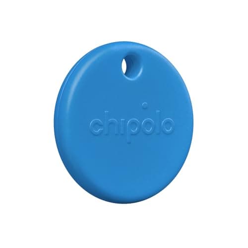 Image of Chipolo POP Tracker Tag - Colorful, Compatible, Loud Bluetooth Tracker with Call Your Phone & Out of Range Alert, Works with Find Hub on Android or Apple Find My (Blue)