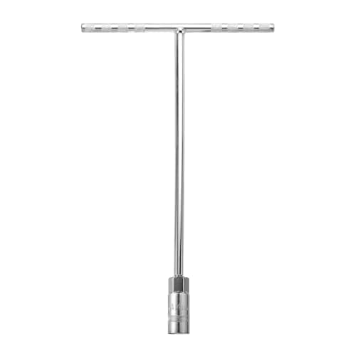 Image of sourcing map T-Handle Wrench Socket, 6-Point Steel Metric Socket Wrench (14mm) with Long Reach for Motorcycle Bicycle Car Repair, Silver