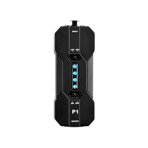 Image of Xvive P1 Phantom Power Supply 48V/12V Switch,Up to 40 Hours of Use,Rechargeable Portable Phantom Power for Condenser/Shotgun Microphones, Mic Preamp, Recording Studios