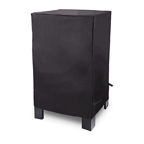 Image of KPT 32 inch Masterbuilt Electric Smoker Cover, 500D Heavy Duty Waterproof Square 2 Burner Small Grill Cover for Weber, Smoke Hollow, Char Broil, Nexgrill Black Grill Cover, Fade and UV Resistant.