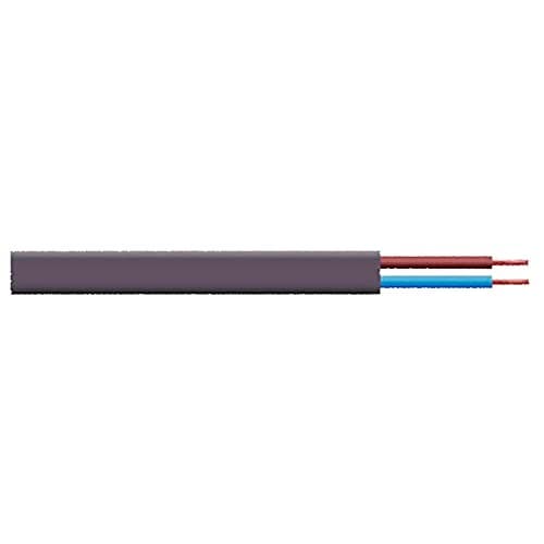 Image of Merriway BH01498 2-Core Flat Flex Cable, 2192Y 0.5mm Black, 10 Metres (33 feet)