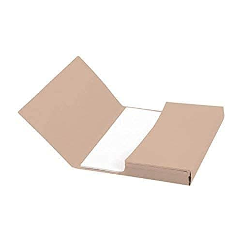 Image of 5 Star Office Document Wallet Half Flap 250gsm Capacity 32mm Foolscap Buff [Pack 50]