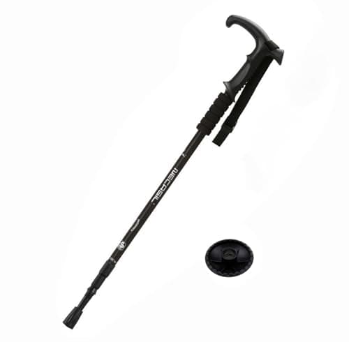 Image of Hikehobby® Antishock With Handle Trekking Walking Hiking Stick Pole(Black)