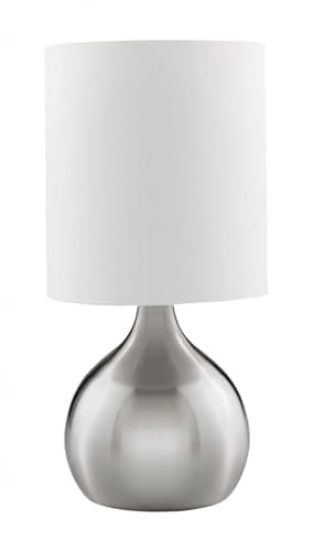 Image of Searchlight 3923SS Touch Table Light, Teardrop, Satin Silver