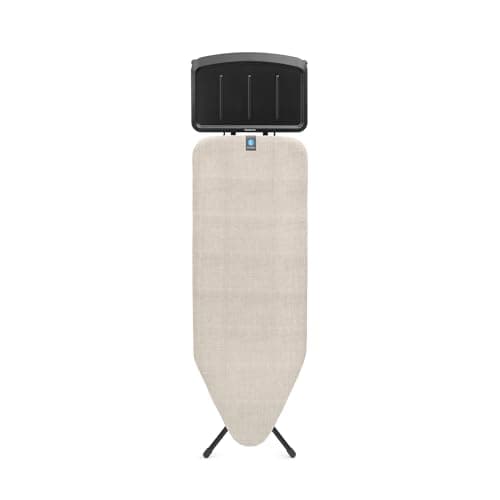 Image of Brabantia Ironing Board C, 124x45cm - Denim Grey | 100% Fairtrade Cotton | Stable & Large Ironing Board | Foldable with Adjustable Height & Solid Steam Iron Rest | Fairtrade & C2C Certified