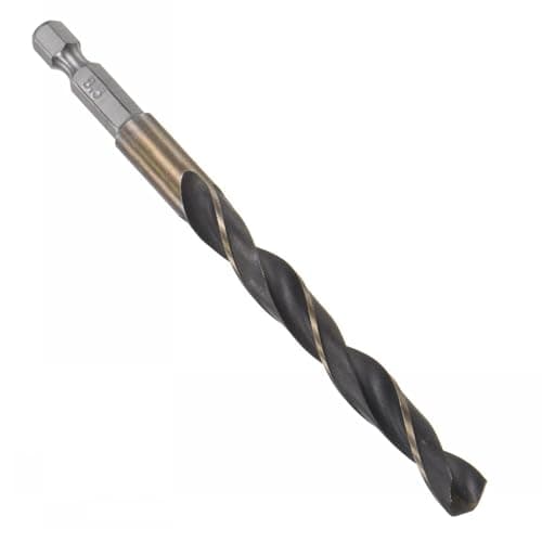 Image of ROWORKX 8mm Twist Drill Bit – 1/4 Inch Hex Shank HSS Drill Bits – Spiral Flute 135° Split Point Bits for Wood Plastic Aluminium and Thin Metal