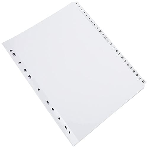 Image of Q-Connect 1-50 Index Multi-Punched Reinforced Board Clear Tab A4 White