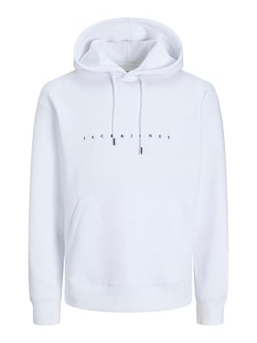 Image of JACK & JONES Mens JJ Sweat Hoodie White L