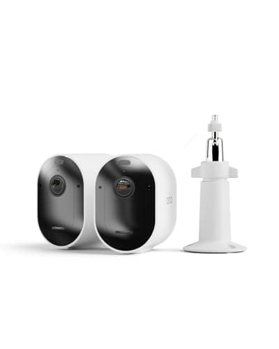 Image of Arlo Pro 5 Security Camera Outdoor Wireless with Pro Wall Mount, 2K Outdoor Camera Kit, Battery Operated, Advanced Colour Night Vision, Dual-Band Wifi & Free Trial of Secure, 2 Cameras, White