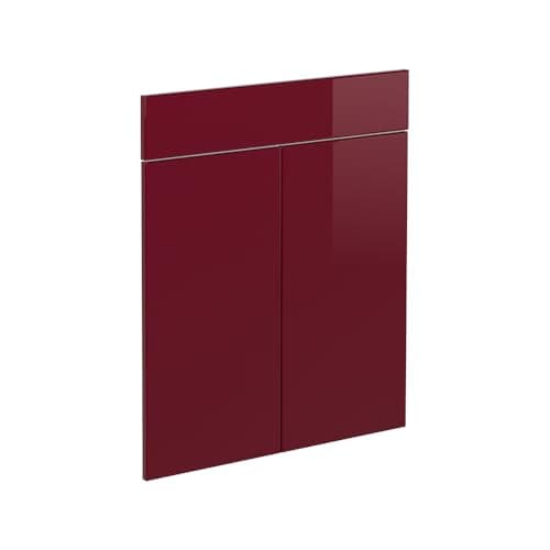 Image of Vicco Kitchen front Raul, Red high gloss, 59.6 x 70.8 cm furniture front for the drawer base cabinet, suitable for Raul kitchen cabinets for easy installation