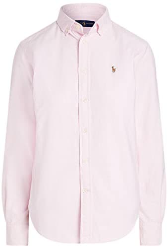 Image of POLO RALPH LAUREN Women's Oxford Classic Fit Button Down Shirt, Rose, XS