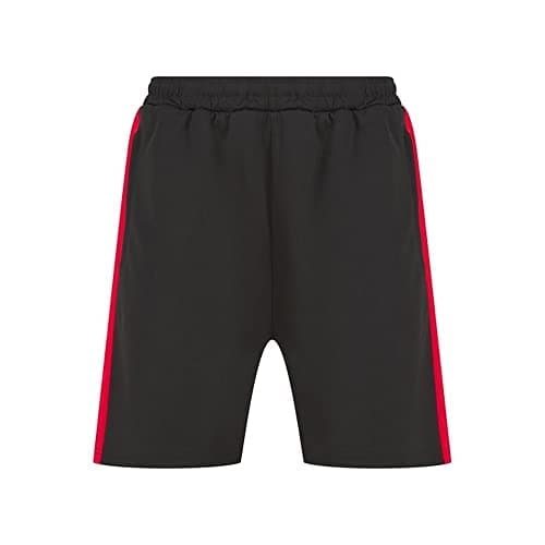 Image of Finden & Hales Mens Knitted Pocket Shorts (XXL) (Black/Red)