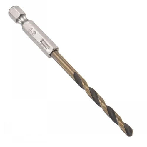 Image of ROWORKX 4.2mm Twist Drill Bit – 1/4 Inch Hex Shank HSS Drill Bits – Spiral Flute 135° Split Point Bits for Wood Plastic Aluminium and Thin Metal