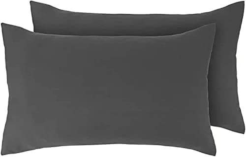 Image of Egyptian Cotton 200 Thread Count Pillow Cases 2 Pack (Charcoal Grey)