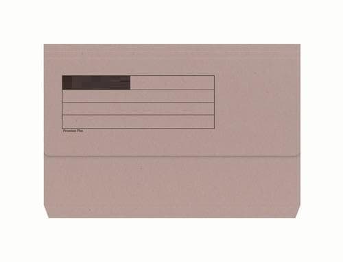 Image of Foolscap Document Wallets 285gsm, Assorted Colours, Pack of 50 Folders (Buff)