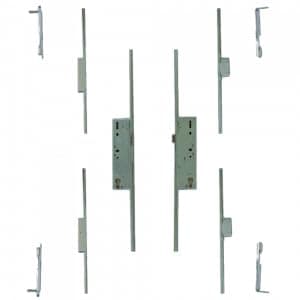 Image of FULLEX Crimebeater Direct Fit Double Door Set 45/92 Latch & Deadbolt 2 Hook - Split Spindle - 45/92 Double door set
