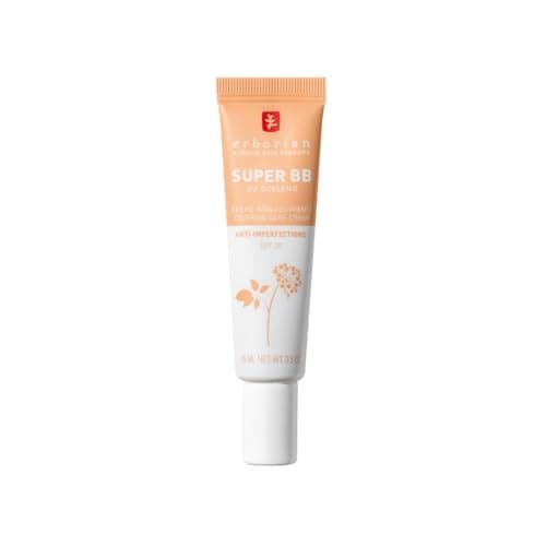 Image of Erborian - Super BB Cream with Ginseng - High Coverage Tinted Face Care Anti-Imperfections - Complexion Corrector and Perfecter - Sun Protection SPF 20 - Korean Cosmetic - Doré 15ml