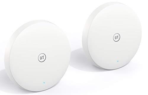 Image of BT Mini Whole Home Wi-Fi, Pack of 2 Discs, Mesh Wi-Fi for Seamless, Speedy (AC1200) Connection, Wi-Fi Everywhere In Small To Medium Homes, App for Complete Control and 3 Year Warranty