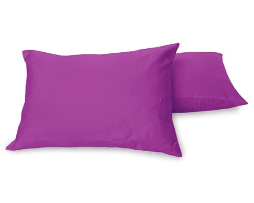 Image of Luxury 200 Thread Count Egyptian Cotton bedding Soft Pair Of Pillowcases (Plum, Pillowcases: 50x75cm)