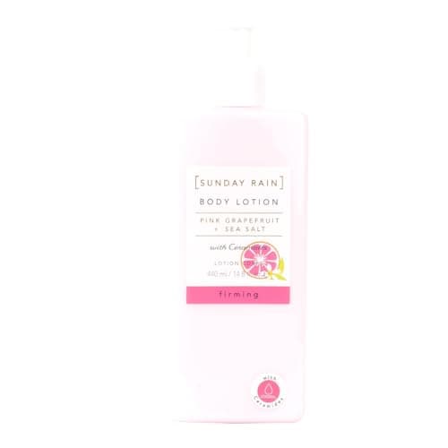Image of Sunday Rain Nourishing and Hydrating Pink Grapefruit and Sea Salt Body Lotion Moisturiser, Vitamin-Rich, with Ceramides, Pink, 440ml
