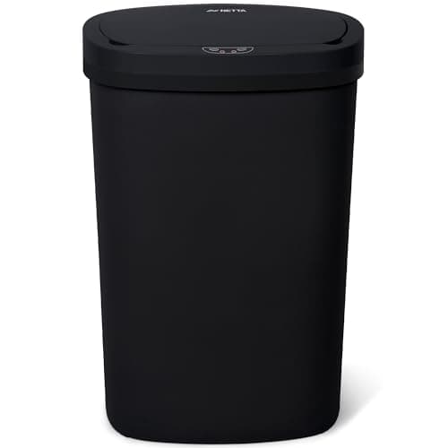 Image of NETTA 50L Sensor Bin for Kitchen - Large Automatic Motion Sensor Waste Rubbish Bin - Touch Free Smart Bin with Infrared Lid & Non Skid Base - Electric Bin for Home, Office, Rubbish & Trash Can - Black