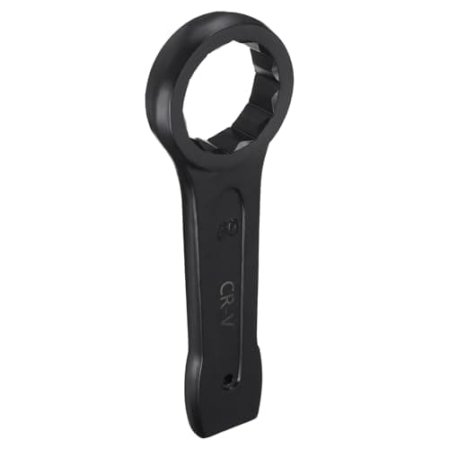 Image of sourcing map Slogging Box End Striking Ring Wrench 60mm Metric CR-V Steel 12-Point Flat Strike Wrench Baking Paint Single Head Spanner Hand Tool for Mechanical Automotive Repair