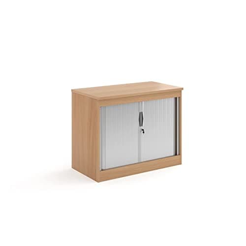 Image of Mr Office Furniture Ltd Systems horizontal tambour door cupboard 800mm high (Beech)