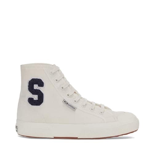 Image of Superga - Unisex 2295 Cotton Terry Patch Sneakers, White Avorio/Navy/Full Avorio, 3 UK