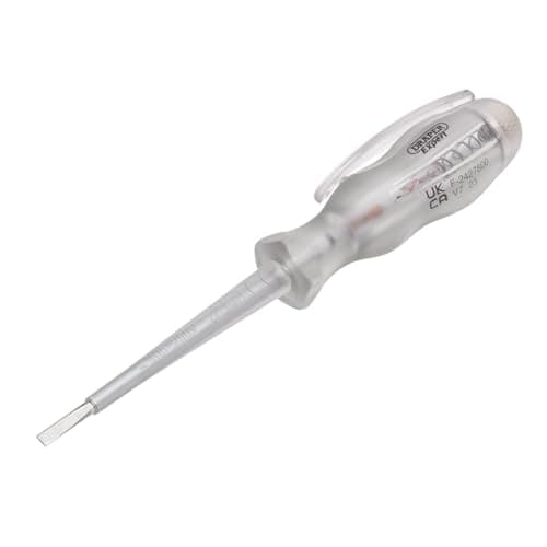 Image of Draper Expert 14057 VDE Mains Tester Screwdriver, 105-250V AC, 140mm