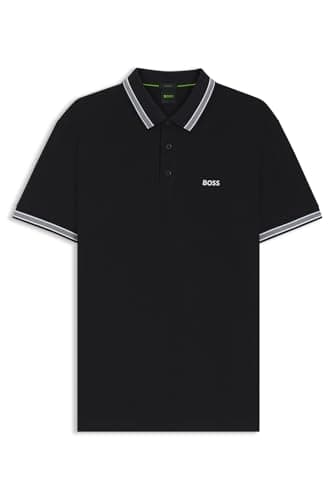 Image of BOSS Men's Paddy Curved Polo Shirt, Dark Blue402, XXL