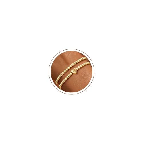 Image of M MOOHAM Initial Bracelets for Womens - Gold Bangle Initial Bracelet M Personalised Bracelets for Women Gold Bangles for Womens Girls Birthday Gifts Bridesmaid Gift Personalised Gifts for Women Girls