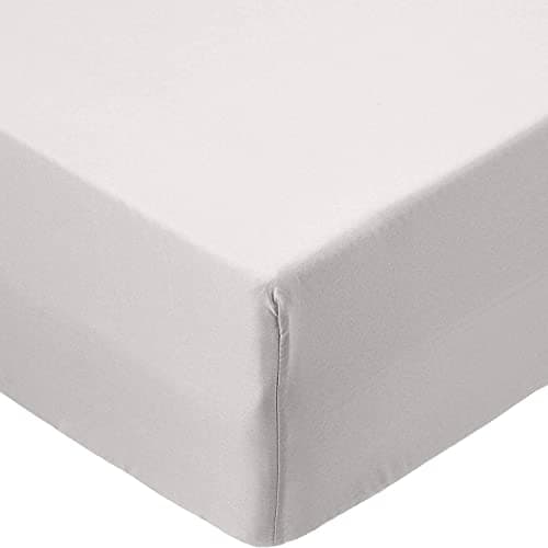 Image of Deep Fitted Bed Sheets Easy-Care Non-Iron Percale 10'' / 25CM Fitted Sheet, King - Silver
