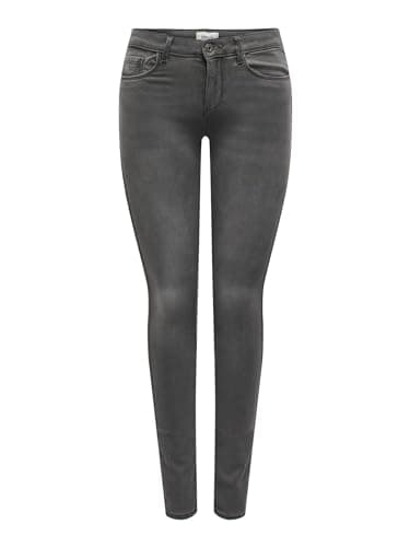 Image of ONLY Women's Royal Reg Denim Noos Skinny Jeans, Grey (Dark Grey Denim Dark Grey Denim), 30W 30L UK