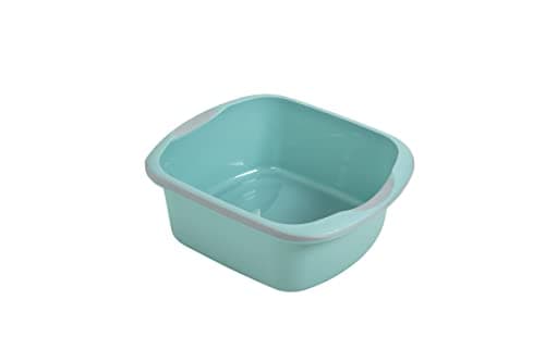 Image of Addis Premium Soft Grip Large Rectangular Washing Up Bowl, 9.5 litre, Sea Mist