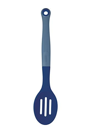 Image of Colourworks Slotted Spoon, Silicone, Blackberry, 27 cm