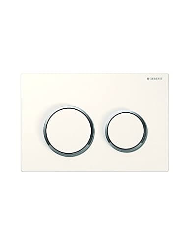 Image of Geberit Omega 20 115085KH1 115085KH1 Actuator Plate with 2 Flush Quantities, high-Gloss Chrome-Plated/Silky-Gloss Chrome-Plated
