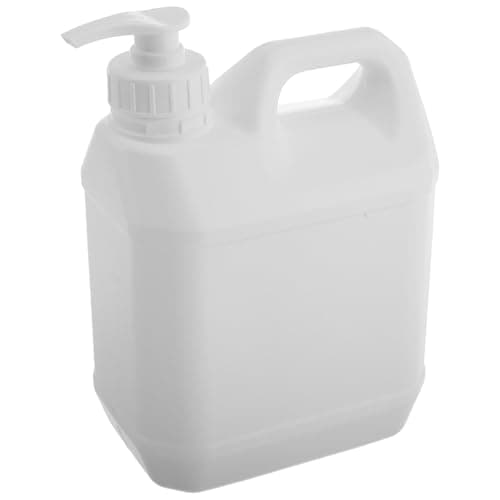 Image of SEWACC Pump Lid Storage Jug 2L Plastic Refillable Bottle, Heavy-Duty Liquid Dispenser for Shampoo and Shower Gel, for Home and Travel