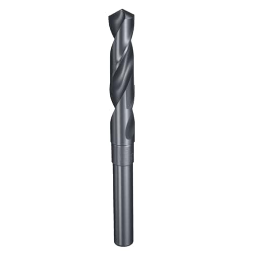 Image of sourcing map 16mm Drill Bit 1/2" Reduced Shank Round 4341 High Speed Steel Nitriding Black 118° Standard Point for Plastic Wood Copper Aluminum Iron Medium Soft Metal