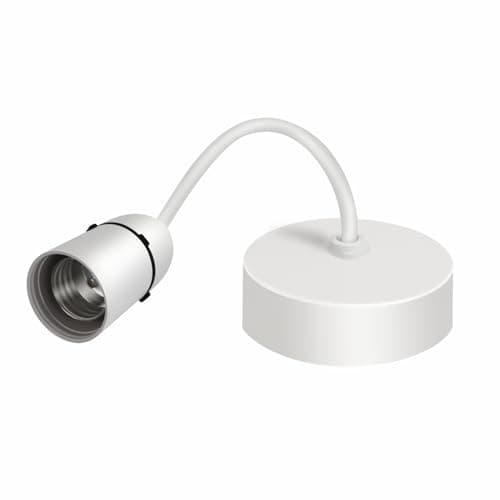 Image of Caldarax Ceiling Pendant Light Fitting, E27 Lamp Holder, 6”(150mm), White Plastic Light Bulb Holder, Ceiling Rose for Kitchen Island Living Room Bedroom Dinning Room Lightings