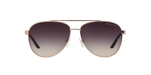 Image of MICHAEL KORS Women's 5007 HVAR 109936 59 Rectangular Sunglasses 59, Rose Gold/Greyrosegradient