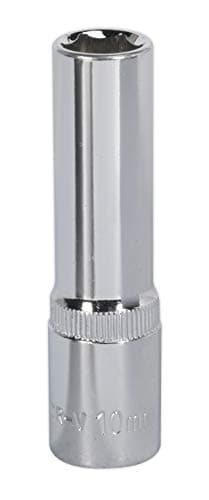 Image of Sealey Sp3810D Walldrive Socket 10Mm Deep 3/8Sq Drive Fully Polished