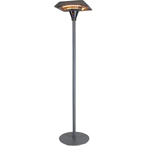 Image of Kettler Kalos Universal Heater - Floor Standing Electric Patio Heater - Double Frost Halogen heater - 3 Heat Settings & Remote Control included